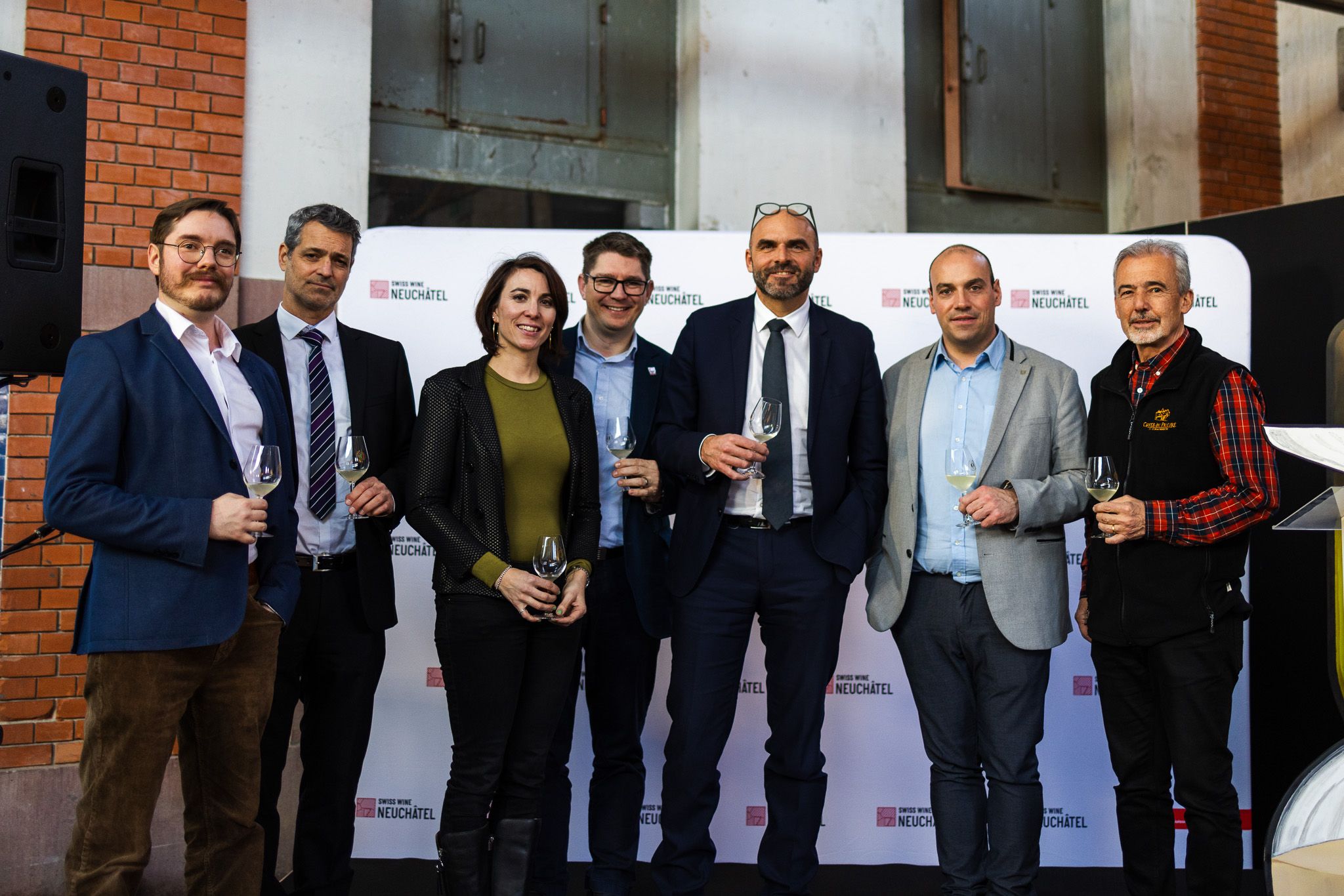 Simon Vouga, Yann Huguelit, Mireille Bühler, Nicolas Joss, Laurent Favre, Thierry Brechbühler, Claude-Eric Maire.jpg